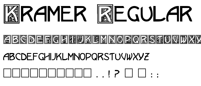 Kramer Regular font